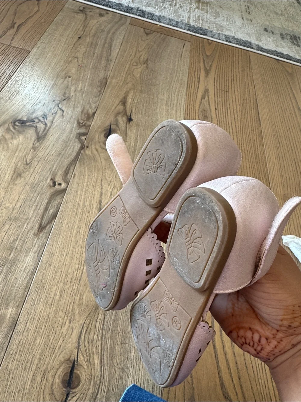 Girls Pink Cutout Mary Jane Sandals